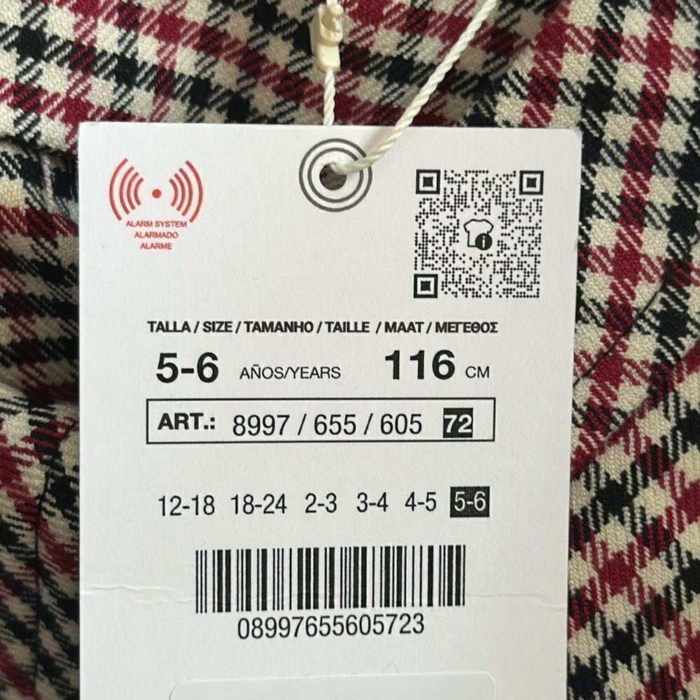 ZARA Kids | Maroon | PLAID OVERSHIRT - Picture 4 of 6